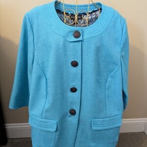 Perceptions Blue Women's Jacket Set
